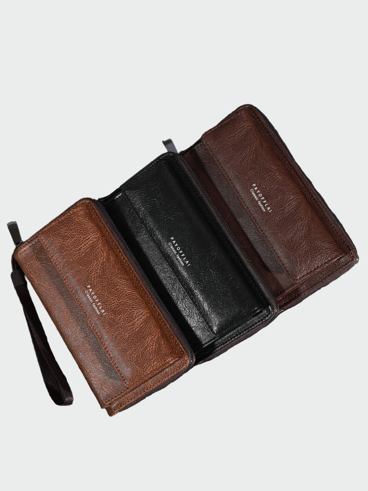 Claire - Faux Leather Wristlet Wallet