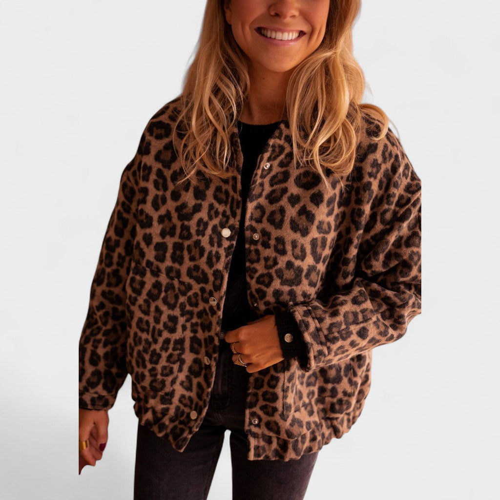 Gina - Modern Leopard Print Coat