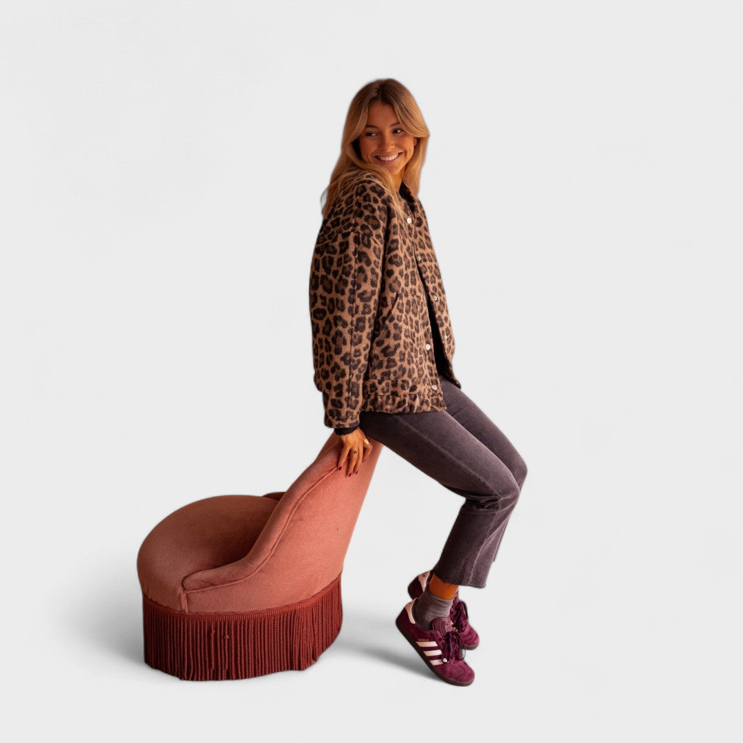 Gina - Modern Leopard Print Coat