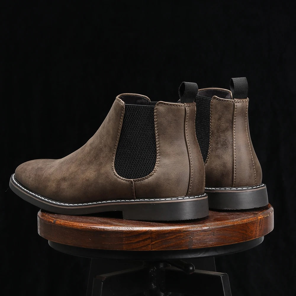 Jasper - Faux Leather Chelsea Ankle Boots