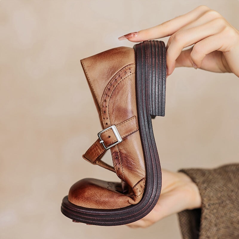Sophie - Premium Faux Leather Mary Janes