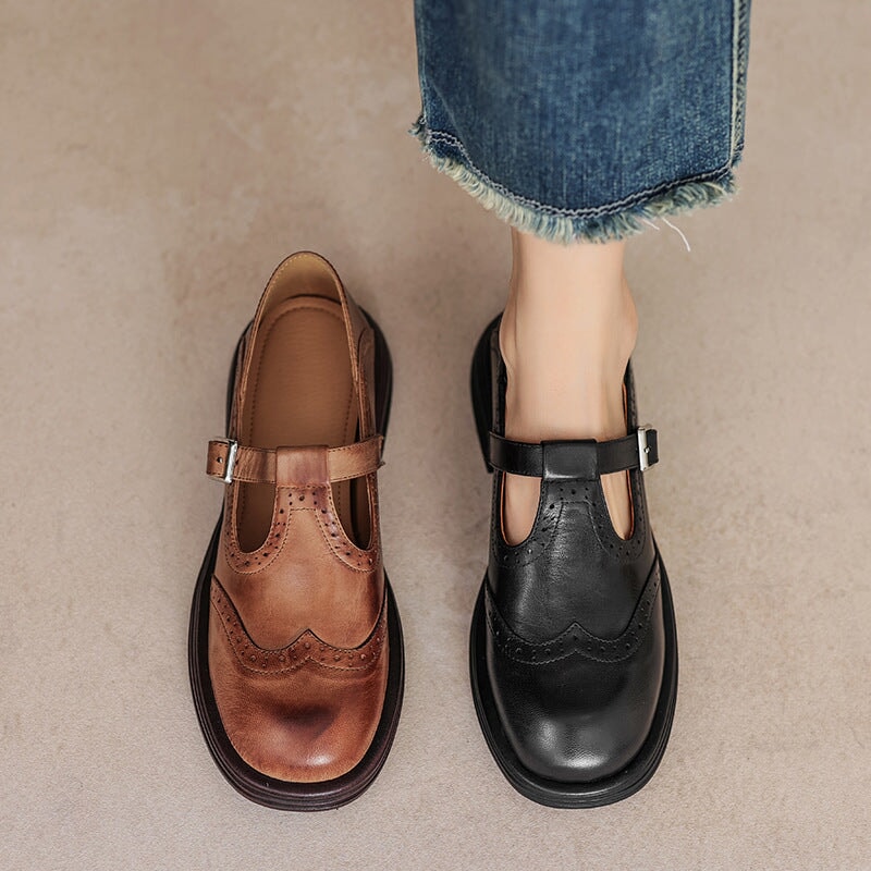 Sophie - Premium Faux Leather Mary Janes