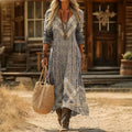 Poppy - Vintage-Inspired Long Sleeve Casual Dress