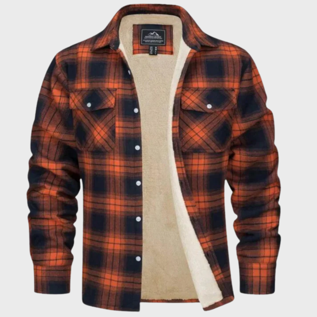 Patrick - Striped Fleece Trucker Jacket
