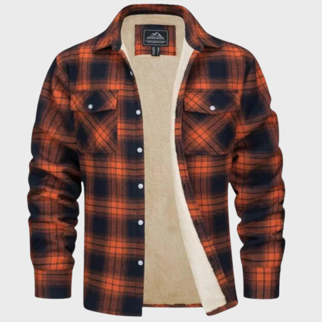 Patrick - Striped Fleece Trucker Jacket