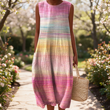 Alyse spring dress in a sunlit garden