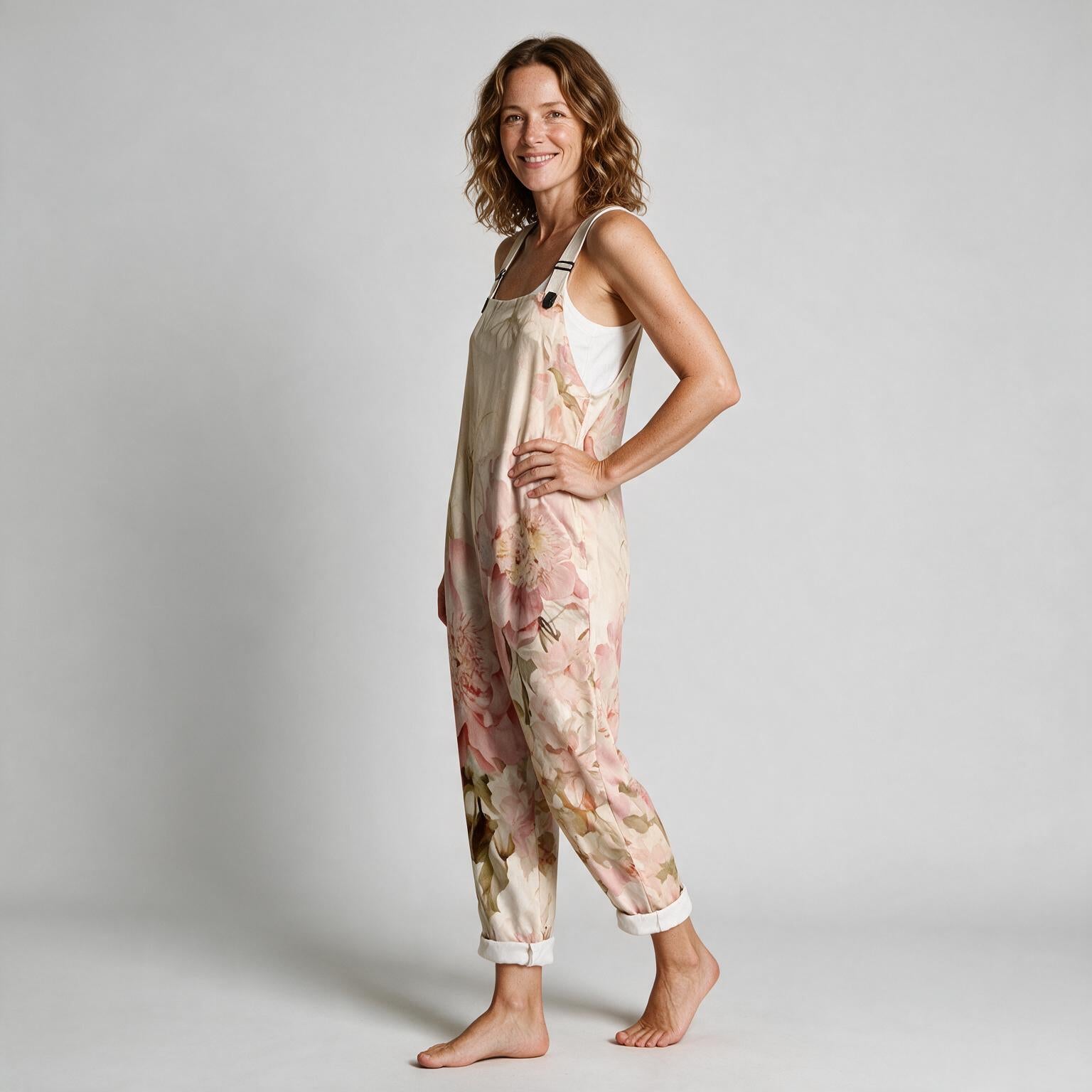 Chloe Relaxed Printed Jumpsuit - side view