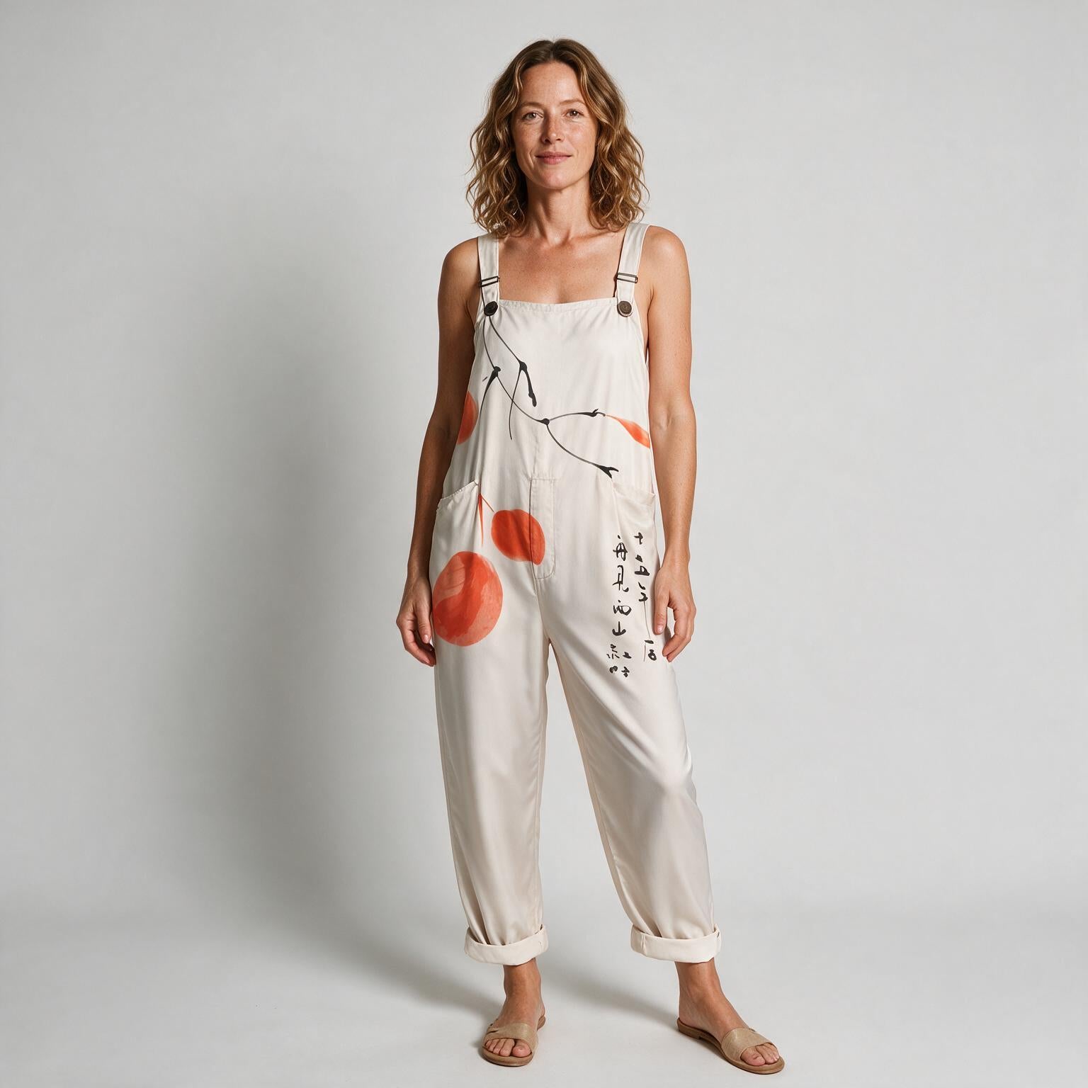 Mila Relaxed Print Jumpsuit - front view