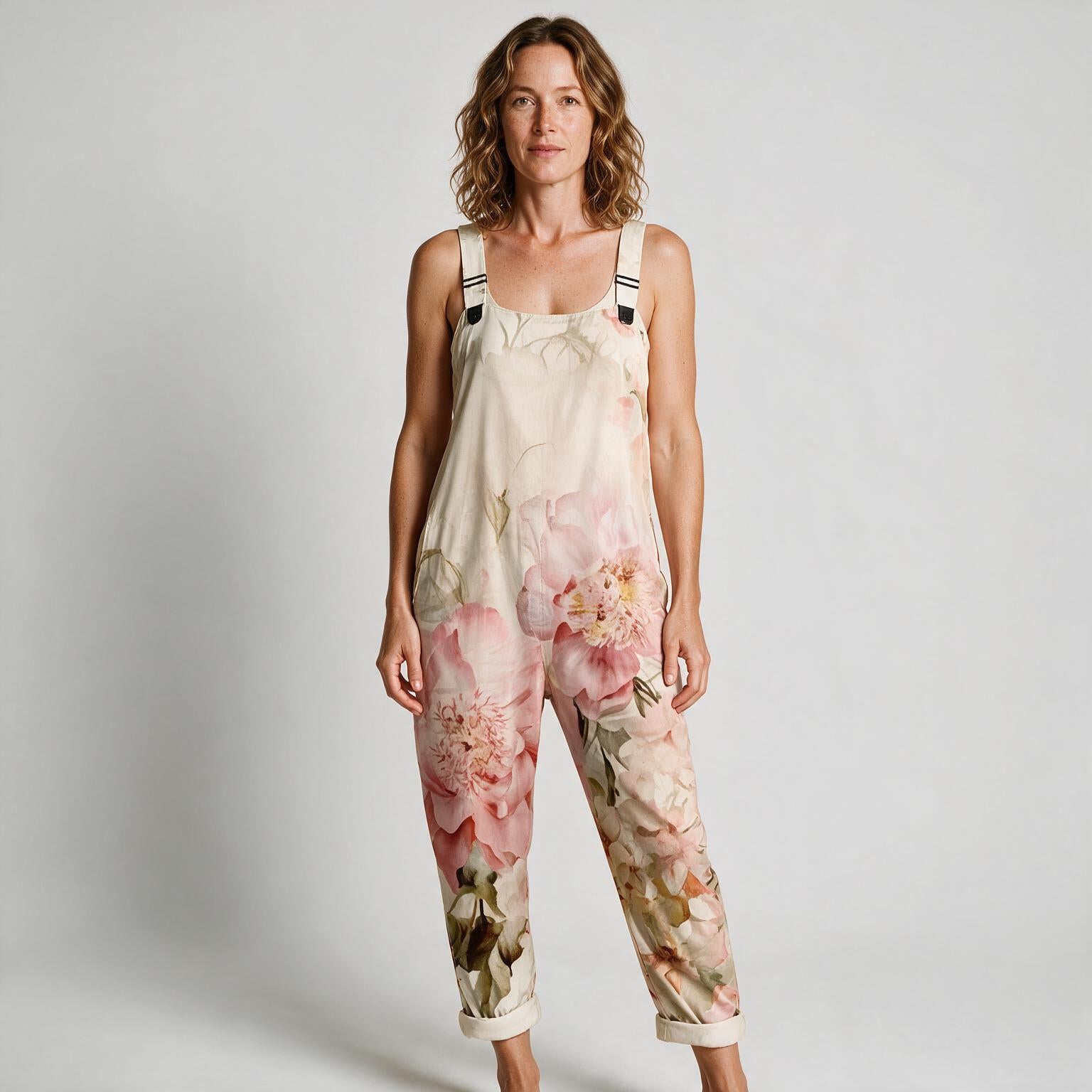 Chloe Relaxed Printed Jumpsuit - front view