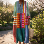 Hayley spring dress in a sunlit garden