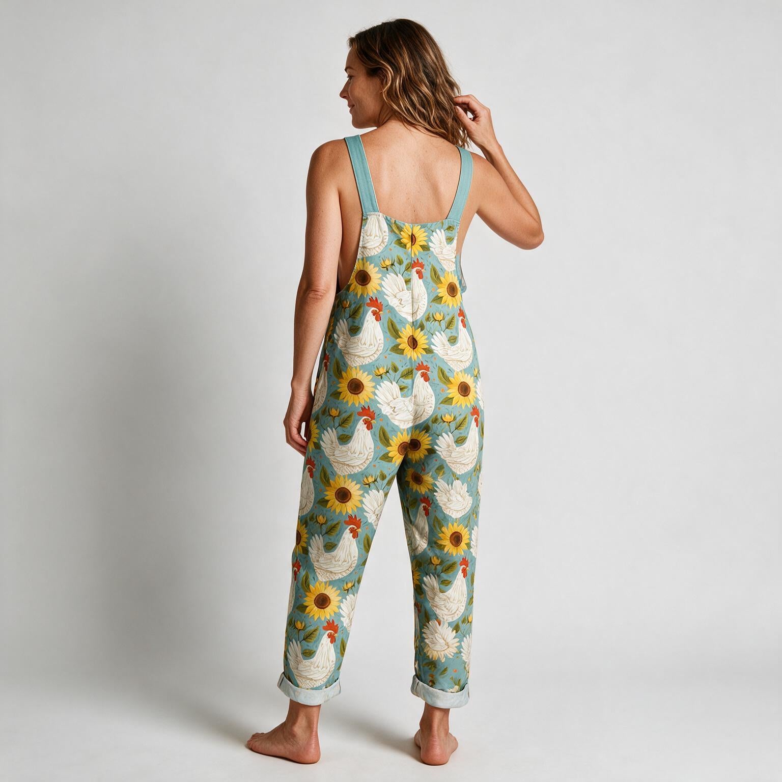 Poppy Holiday Printed Jumpsuit - back view
