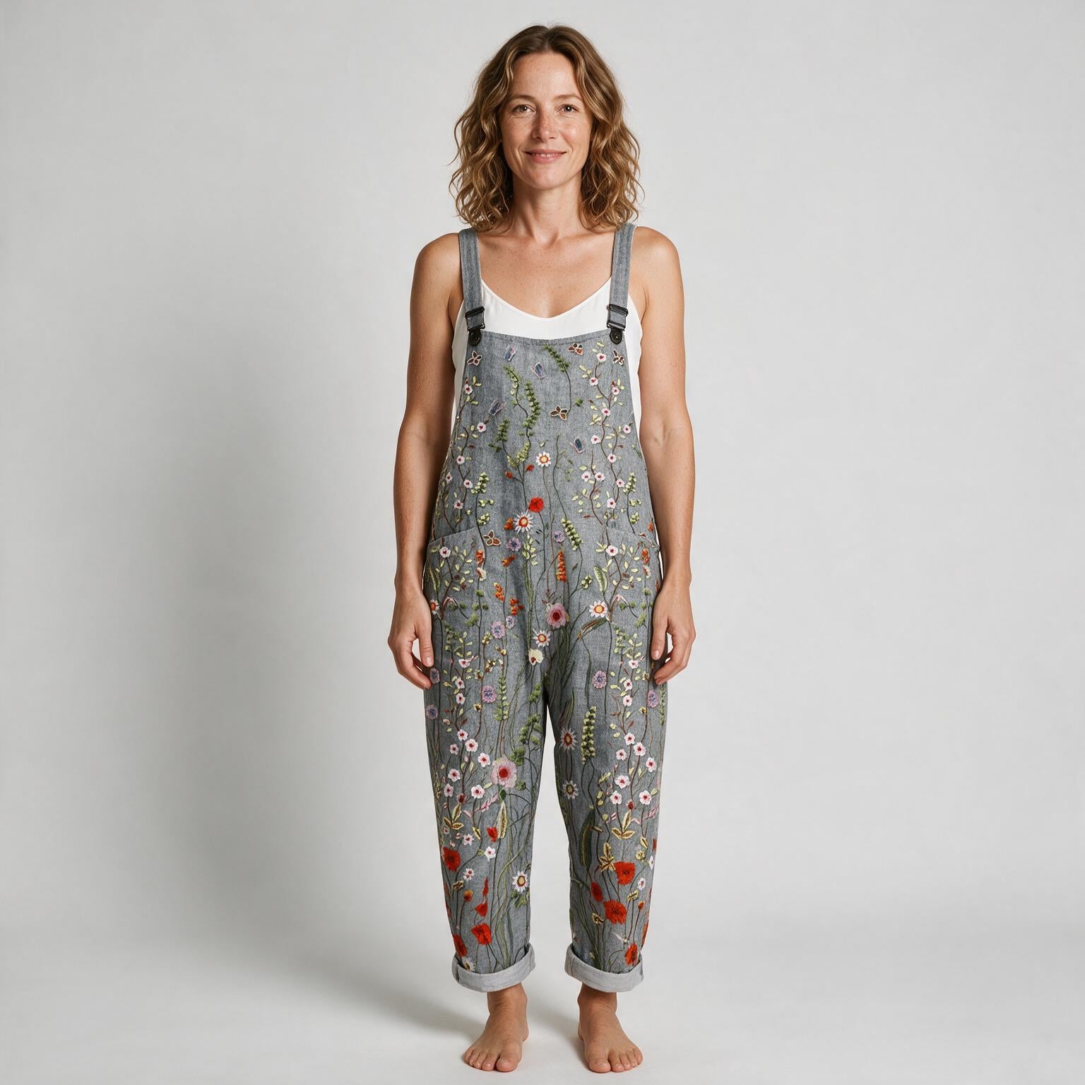 Mia Easy Wear Printed Jumpsuit - front view