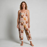 Zoe Summer Printed Jumpsuit - front view
