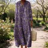 Michelle spring dress in a sunlit garden
