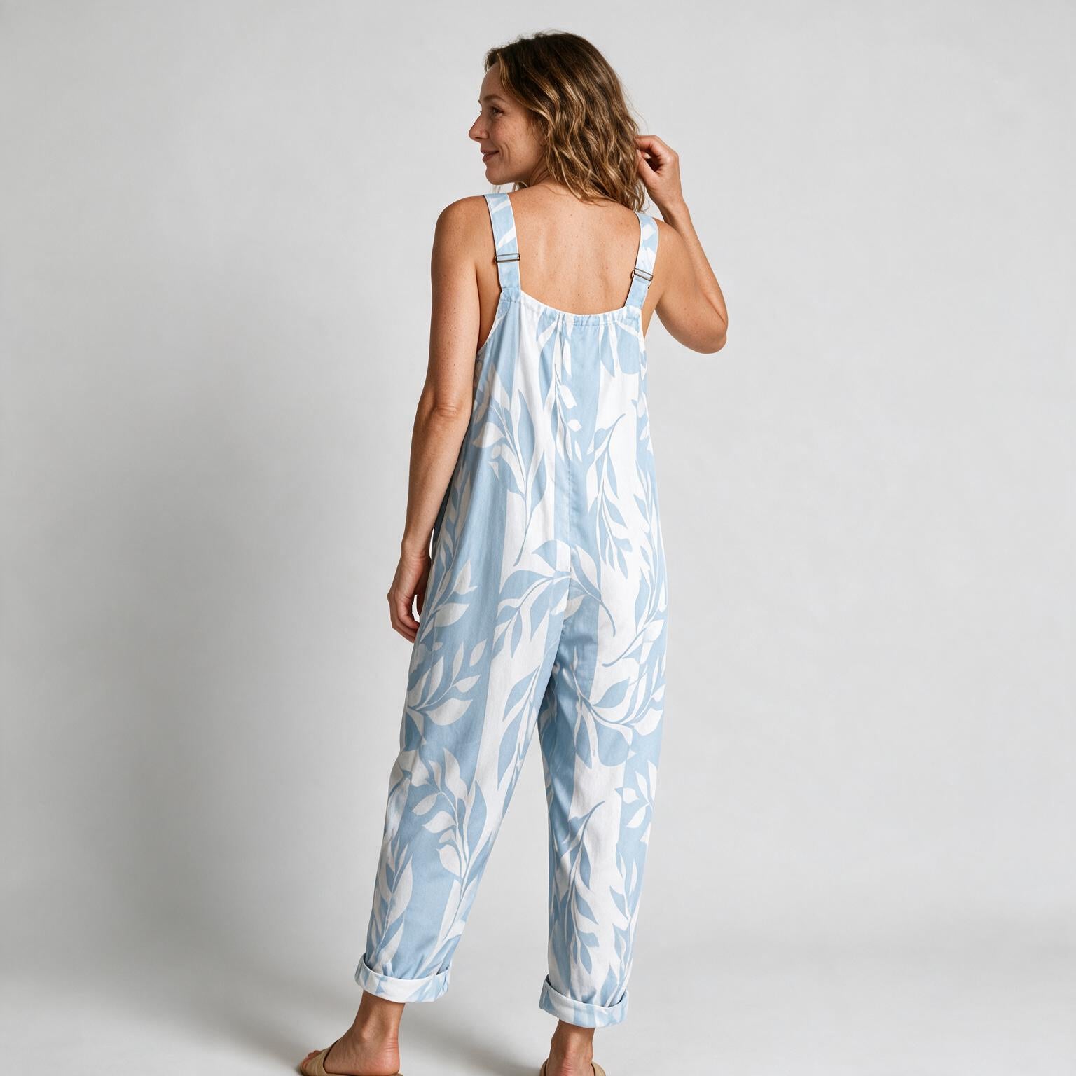 Georgia Breathable Printed Jumpsuit - back view