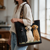 Lyn quilted tote bag worn on the shoulder