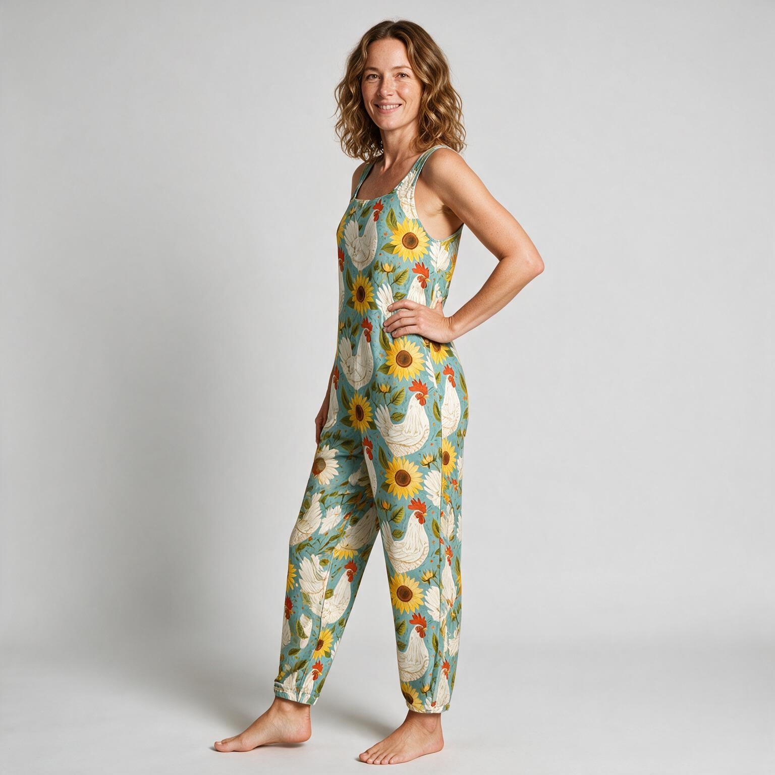 Poppy Holiday Printed Jumpsuit - side view
