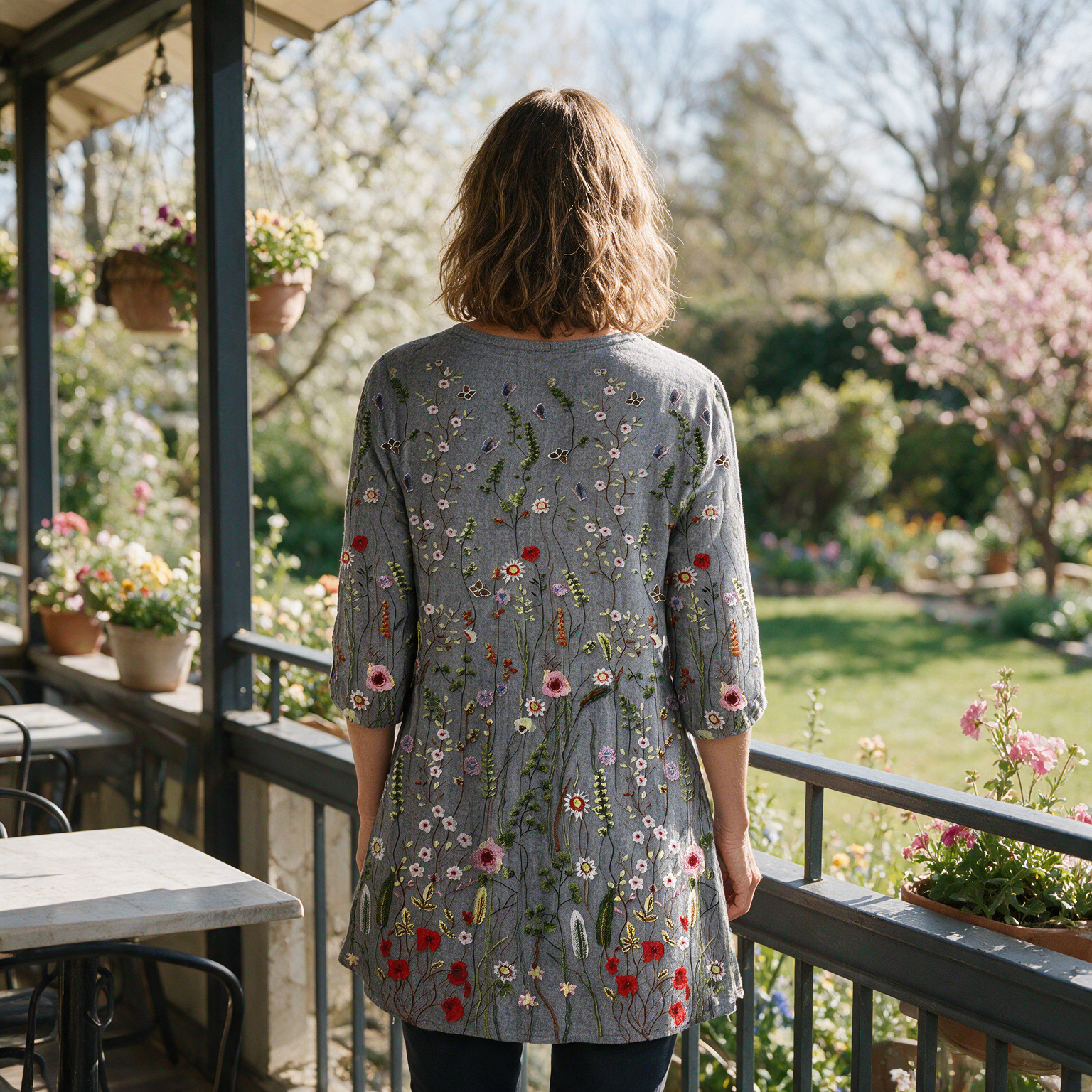 Audrey Long Blouse - back