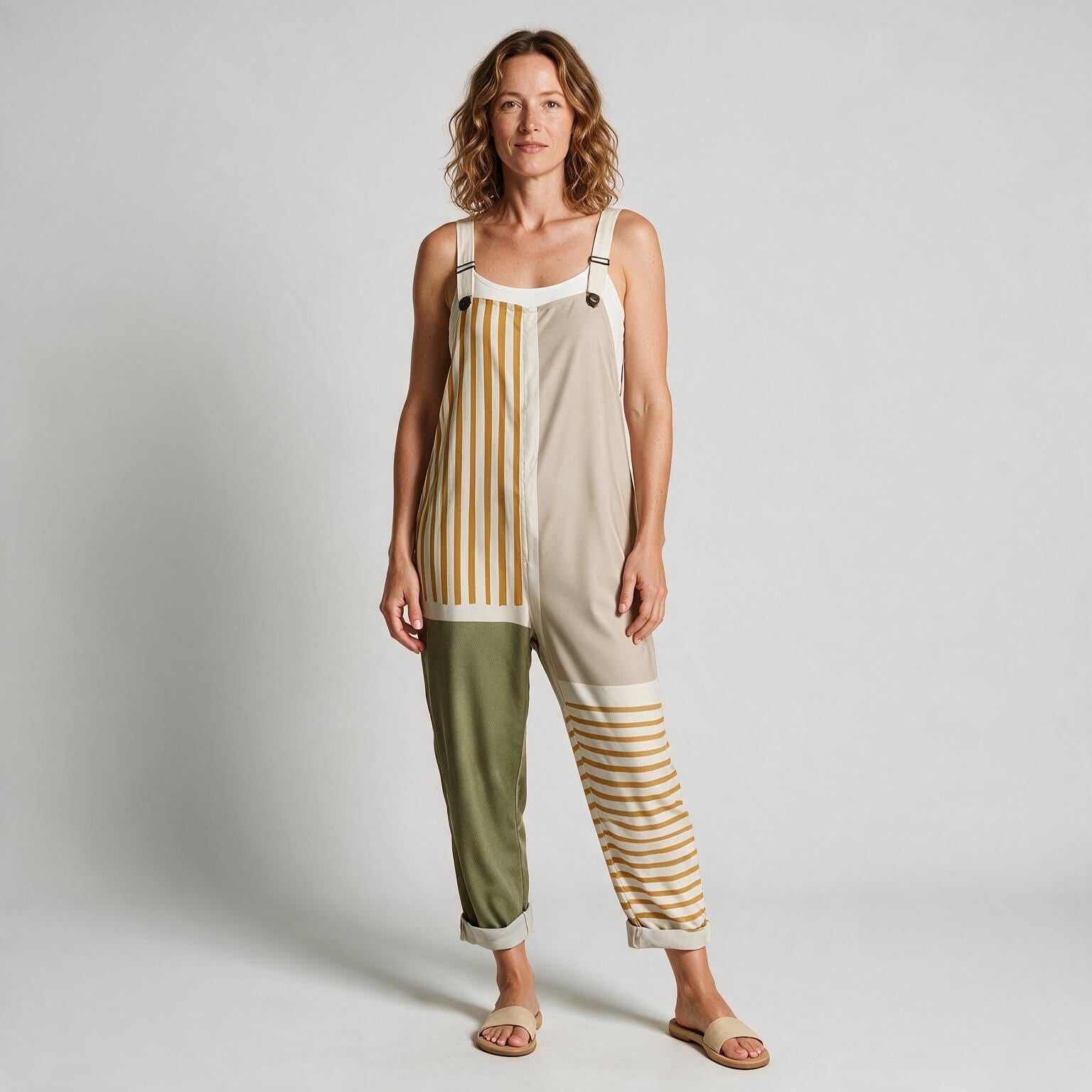Ella Resort Printed Jumpsuit - front view