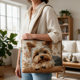 Glenda quilted tote bag worn on the shoulder