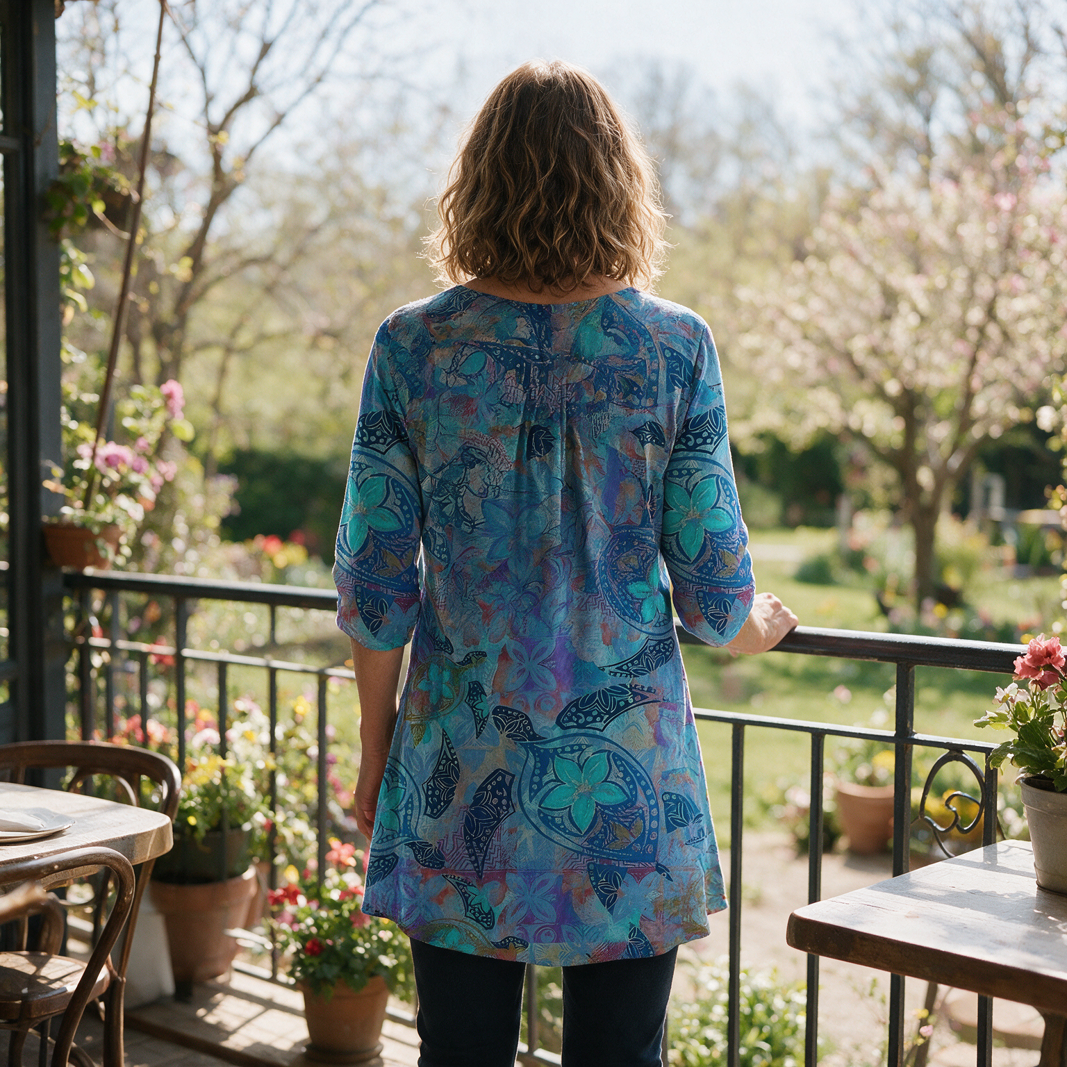 April Long Blouse - back