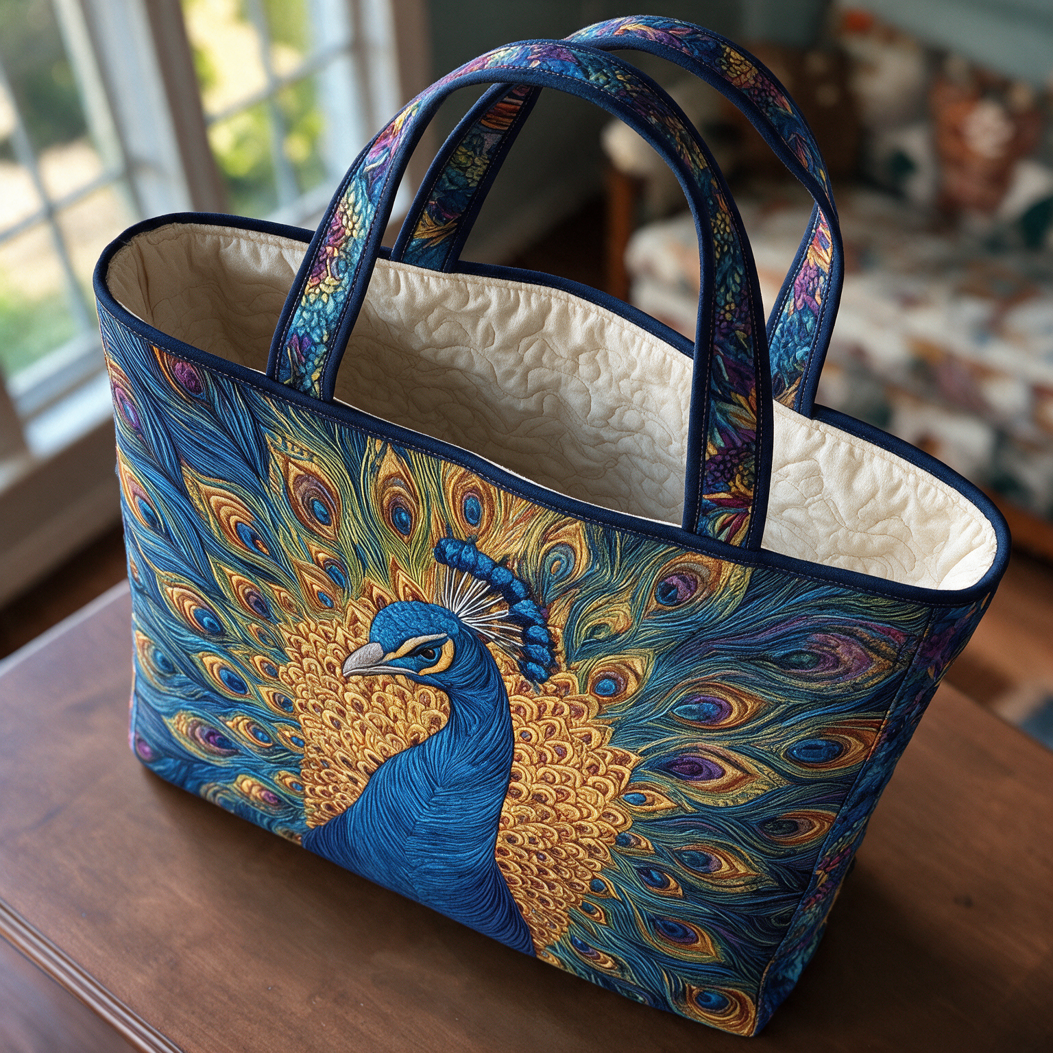 Pam quilted tote bag interior lining