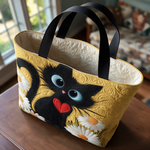 Kim quilted tote bag interior lining
