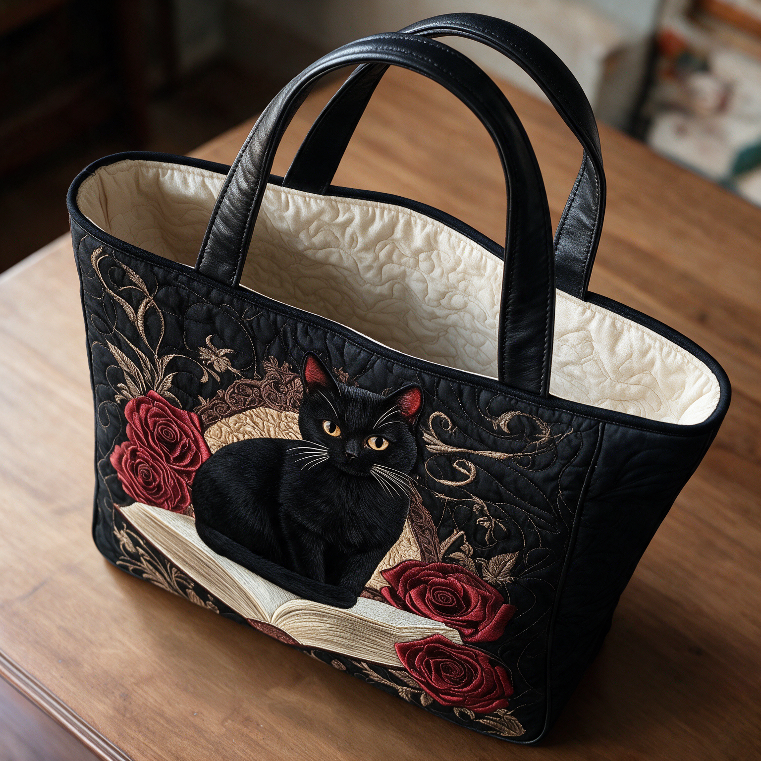 Dianne quilted tote bag interior lining