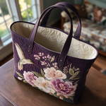 Colleen quilted tote bag interior lining