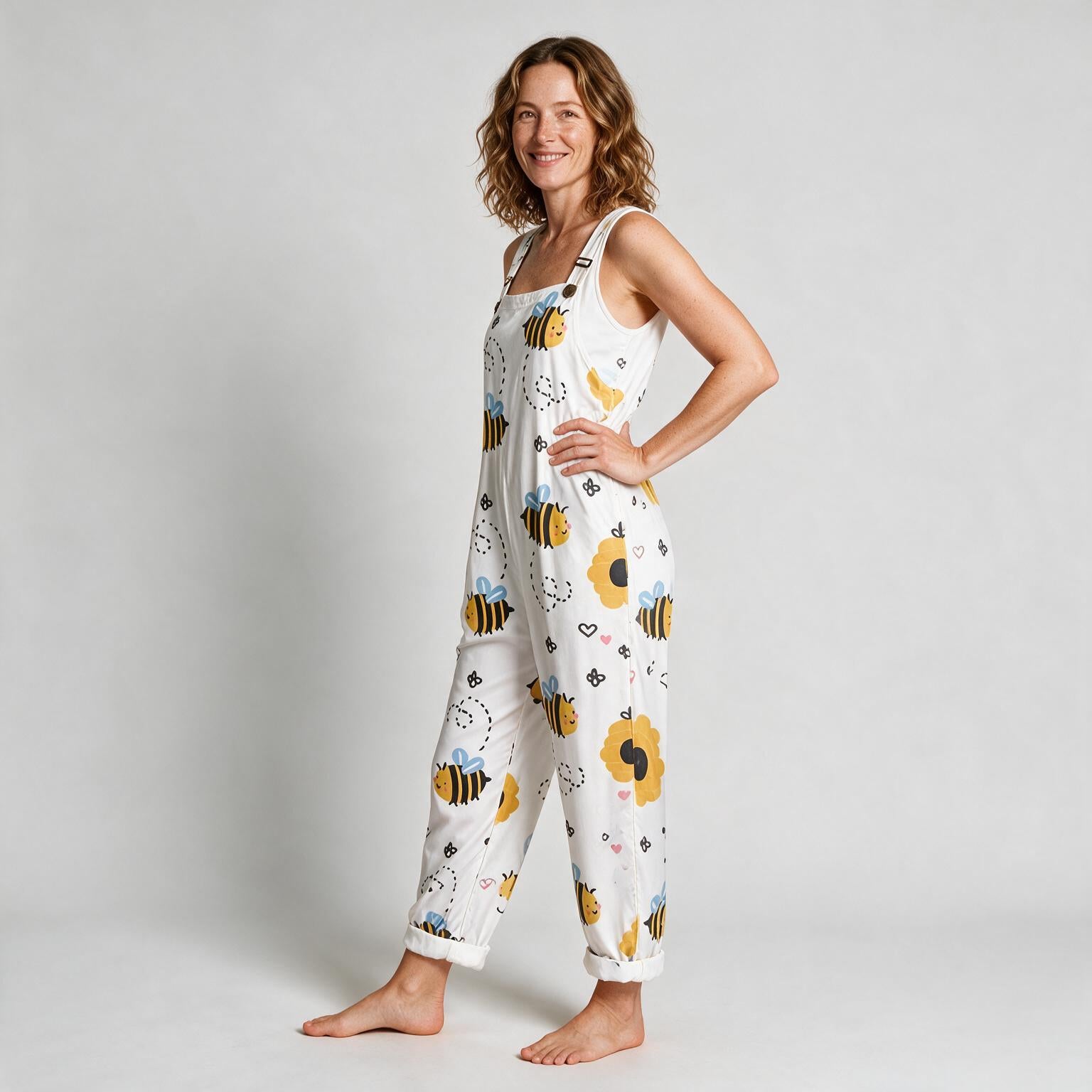 Annabelle Sleeveless Printed Jumpsuit - side view
