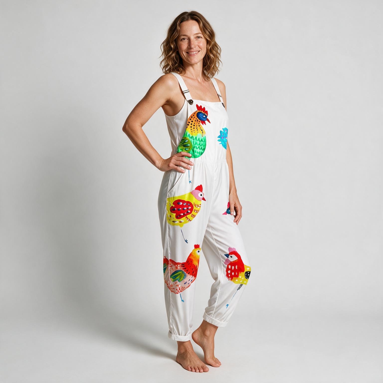 Stella Modern Printed Jumpsuit - side view