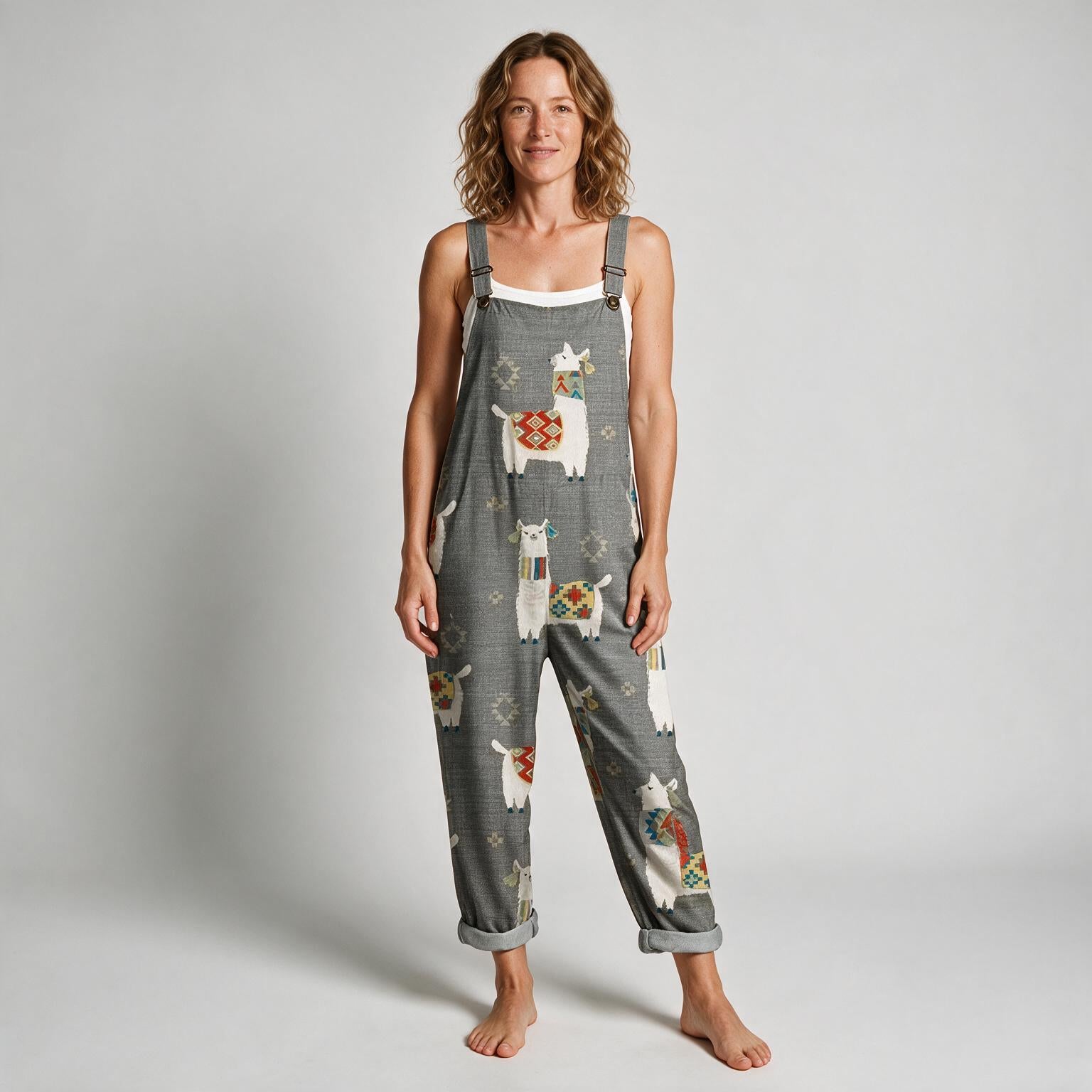 Harper Flowy Printed Jumpsuit - front view