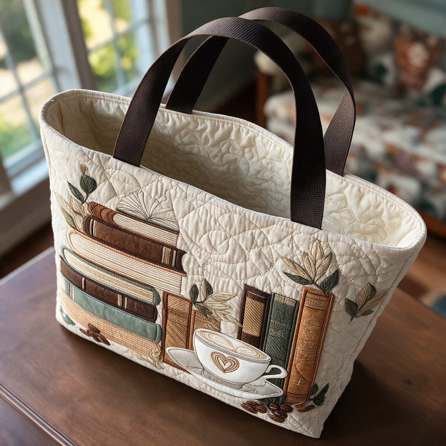 Carol quilted tote bag interior lining