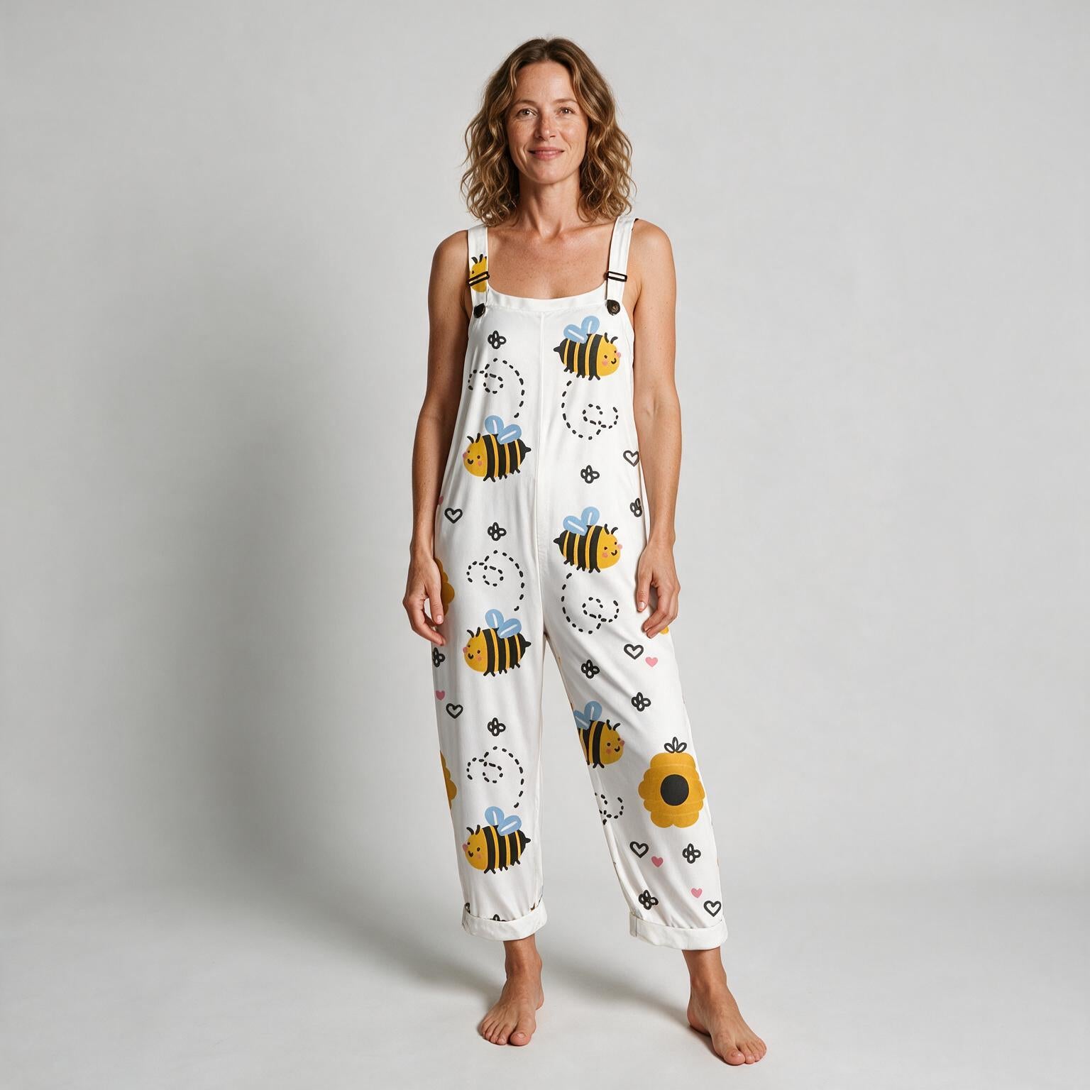Annabelle Sleeveless Printed Jumpsuit - front view