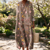 Gillian spring dress in a sunlit garden
