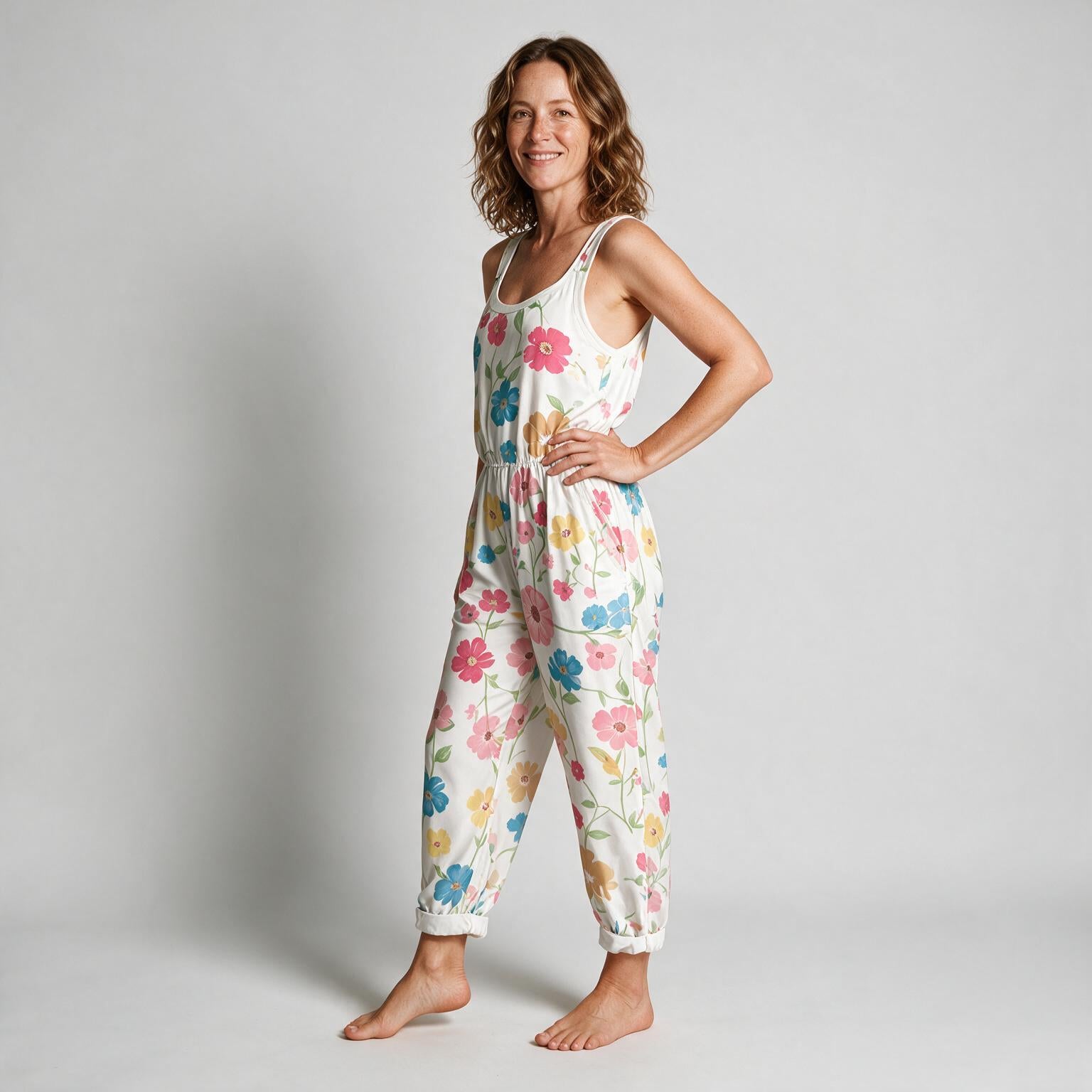 Sadie Printed Playsuit - side view