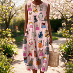 Louisiana spring dress in a sunlit garden