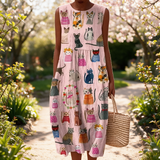 Louisiana spring dress in a sunlit garden