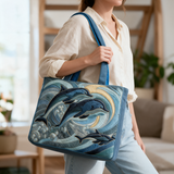 Shirley quilted tote bag worn on the shoulder