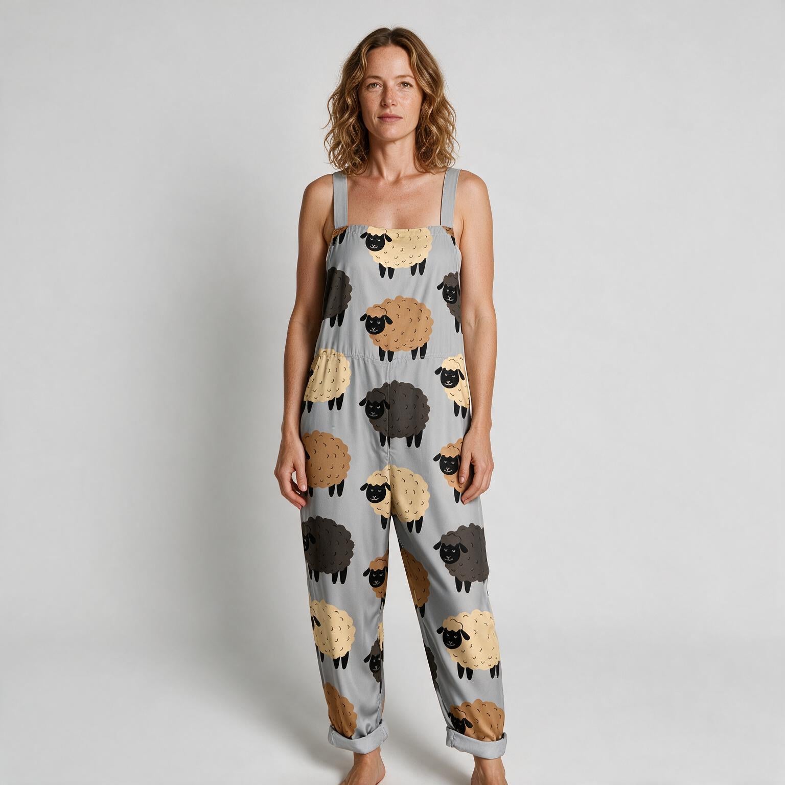 Evie Comfort Printed Jumpsuit - front view