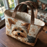 Glenda quilted tote bag interior lining