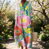 Linaëlle spring dress in a sunlit garden