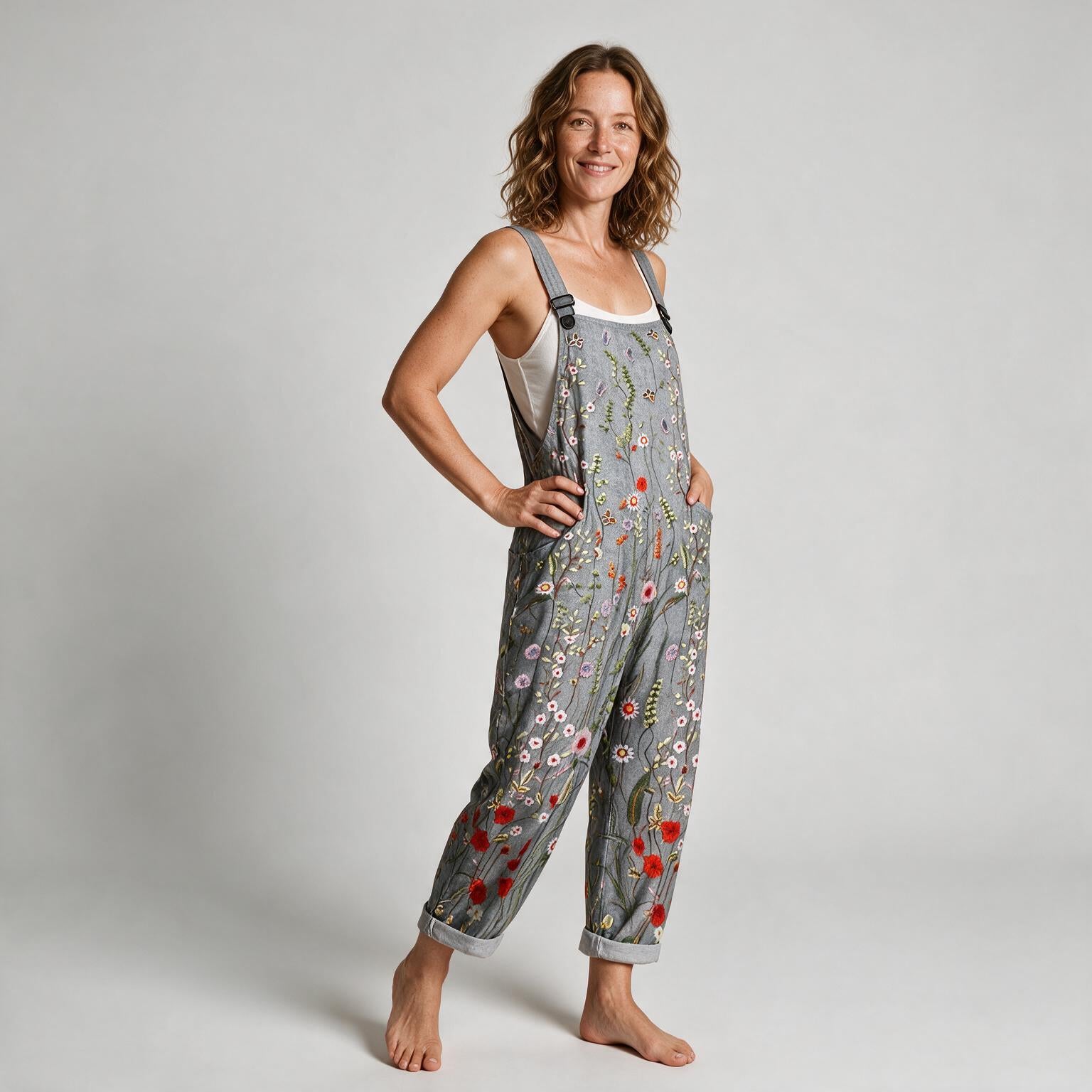Mia Easy Wear Printed Jumpsuit - side view
