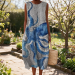 Leonie spring dress in a sunlit garden