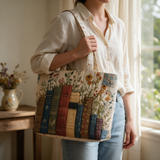 Kerry quilted tote bag worn on the shoulder
