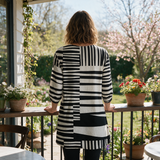 Sienna Long Blouse with V-Neck - back