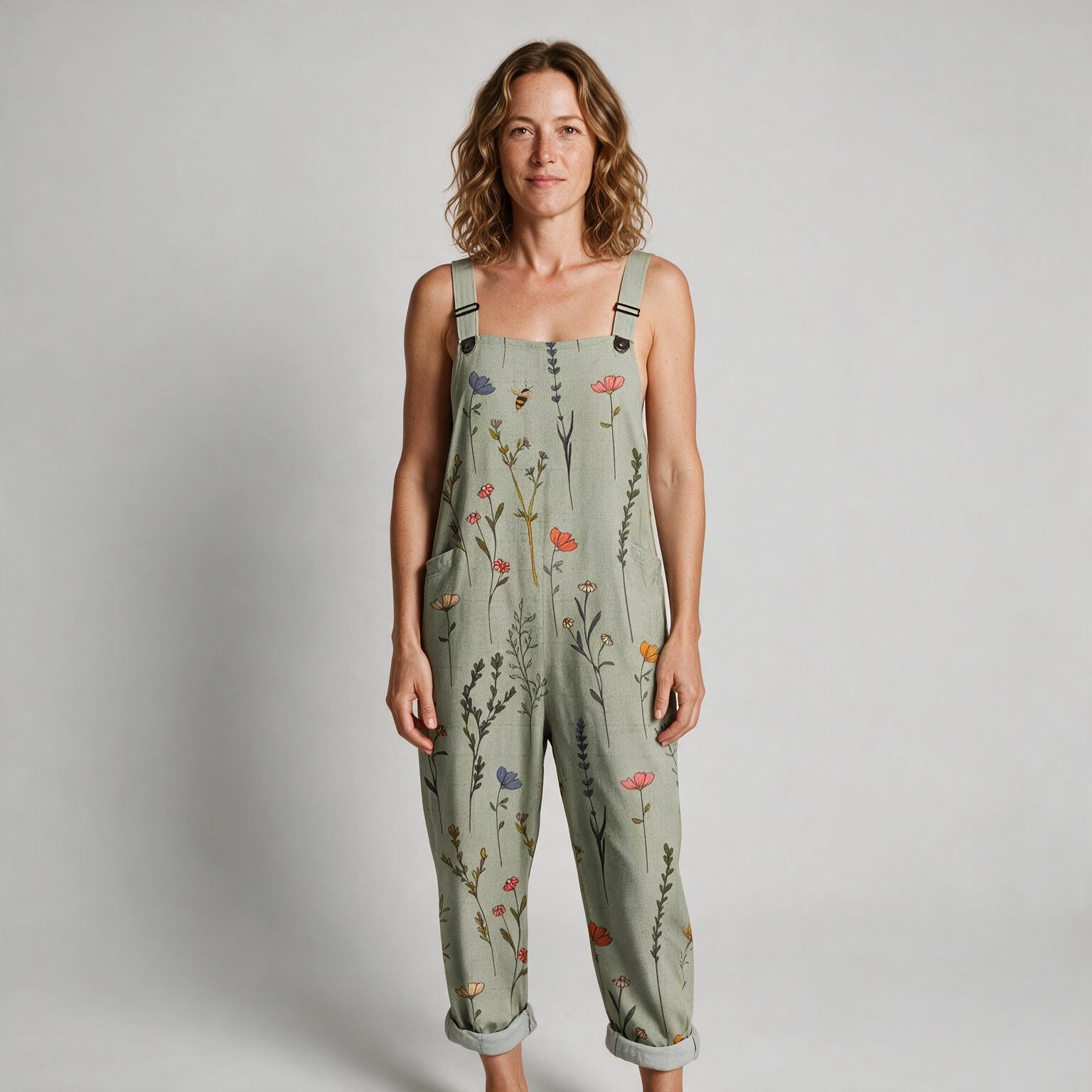 Amelia Printed Relaxed Jumpsuit - front view