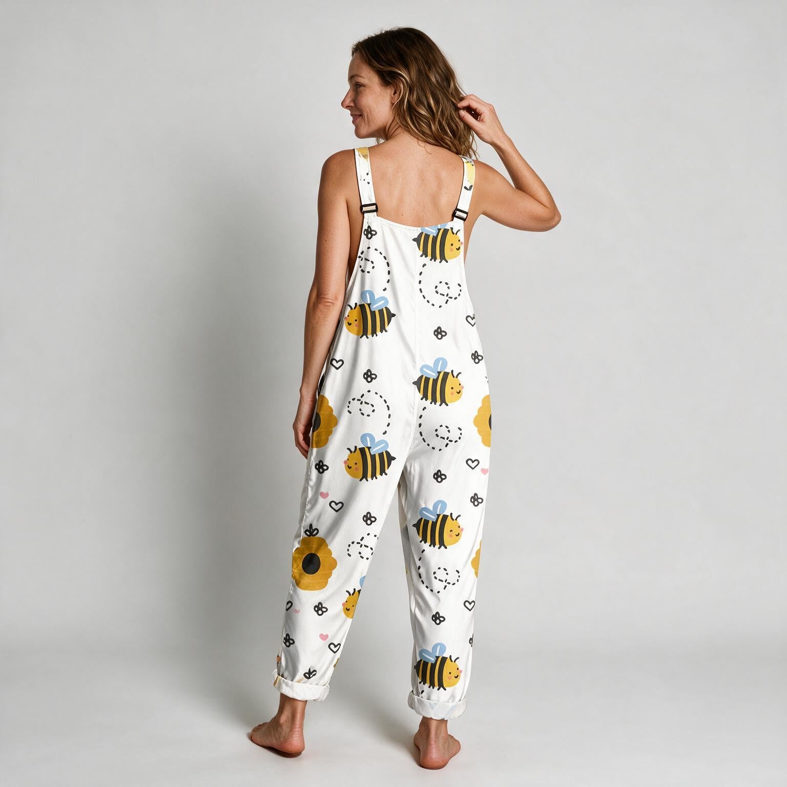 Annabelle Sleeveless Printed Jumpsuit - back view