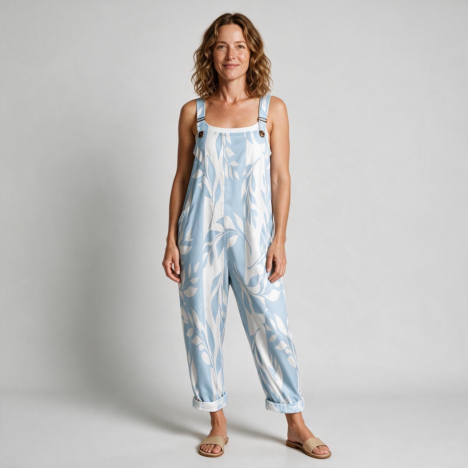Georgia Breathable Printed Jumpsuit - front view