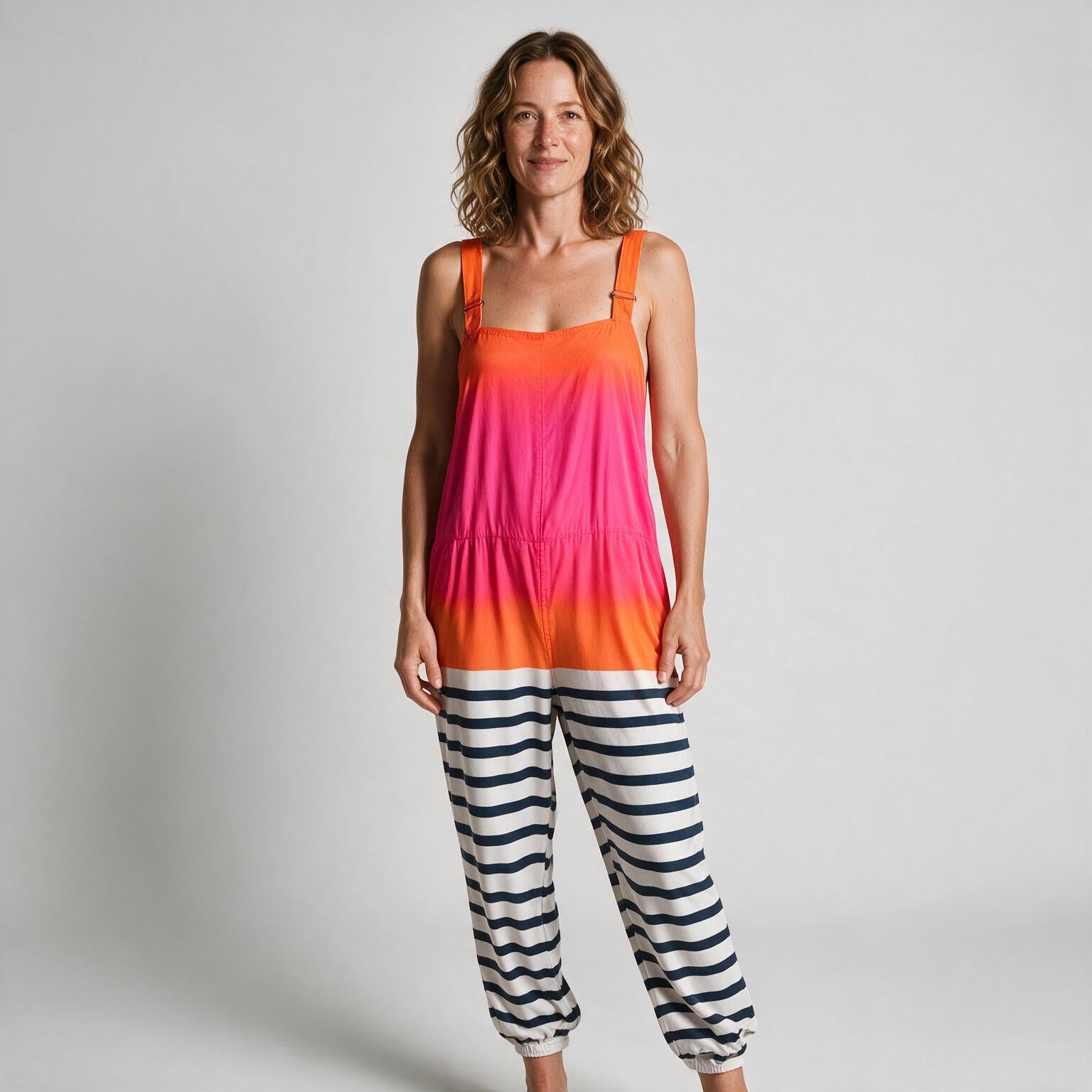 Maisie Airy Printed Jumpsuit - front view